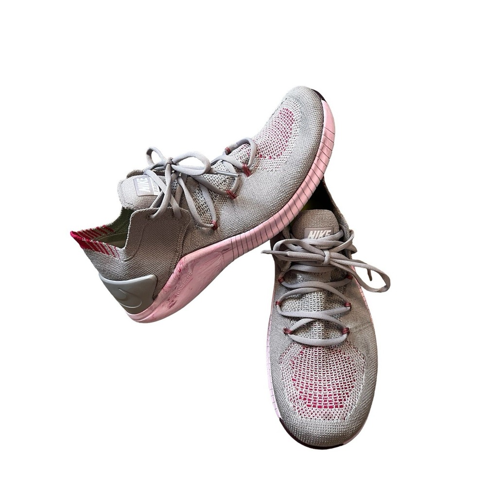 Nike Womens Free TR Flyknit 3 Amp AA1212-005 Gray Running Shoes Sneakers Size 8